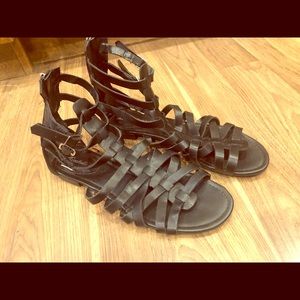 Black gladiator sandals